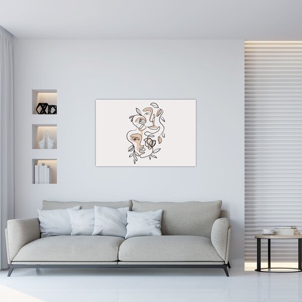 Kép - Line art arckezelés (90x60 cm)