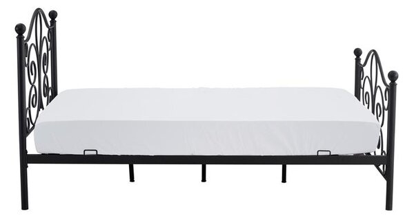 Egyszemélyes ágy 120 cm Patience Black (matrac nélkül) (fekete)