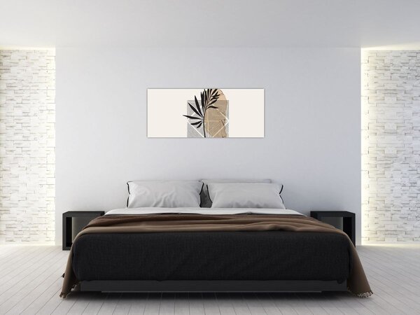 Kép - Absztrakció trópusi levelekkel N⁰1 (120x50 cm)