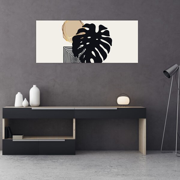 Kép - Absztrakció trópusi levelekkel N⁰2 (120x50 cm)