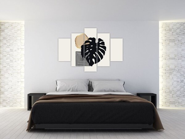 Kép - Absztrakció trópusi levelekkel N⁰2 (150x105 cm)