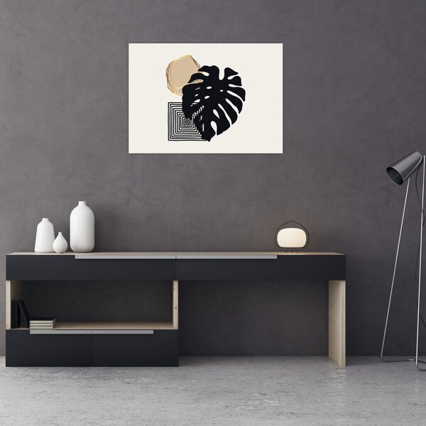 Kép - Absztrakció trópusi levelekkel N⁰2 (70x50 cm)