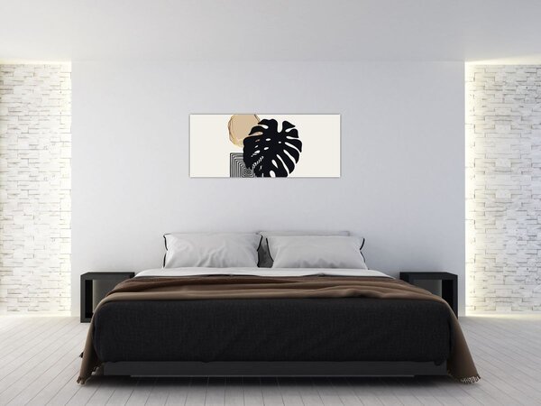 Kép - Absztrakció trópusi levelekkel N⁰2 (120x50 cm)