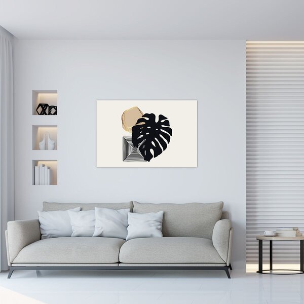Kép - Absztrakció trópusi levelekkel N⁰2 (90x60 cm)