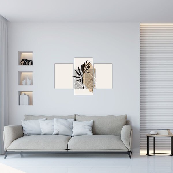 Kép - Absztrakció trópusi levelekkel N⁰1 (90x60 cm)