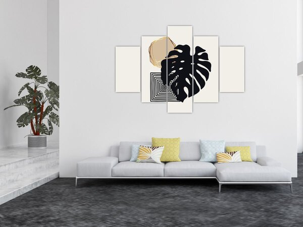Kép - Absztrakció trópusi levelekkel N⁰2 (150x105 cm)