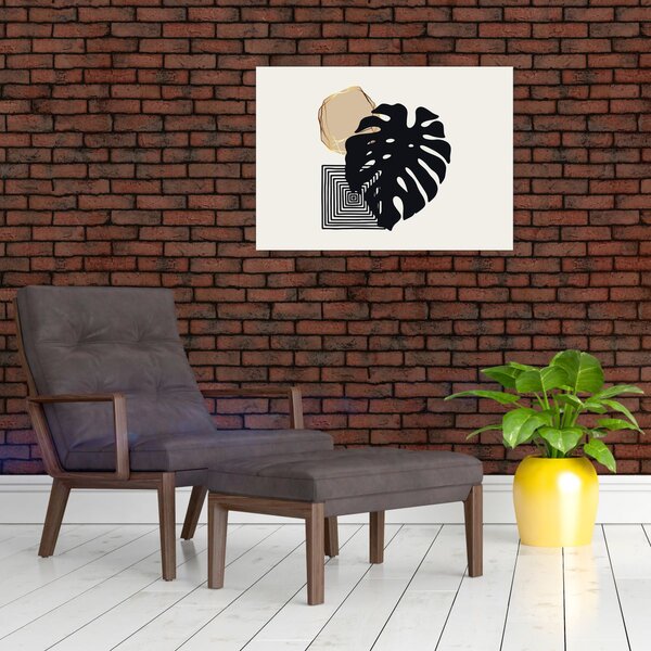 Kép - Absztrakció trópusi levelekkel N⁰2 (70x50 cm)