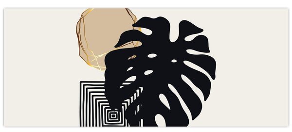 Kép - Absztrakció trópusi levelekkel N⁰2 (120x50 cm)