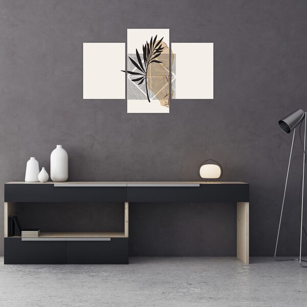 Kép - Absztrakció trópusi levelekkel N⁰1 (90x60 cm)