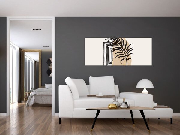 Kép - Absztrakció trópusi levelekkel N⁰3 (120x50 cm)
