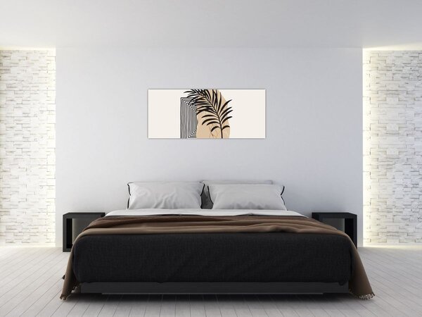Kép - Absztrakció trópusi levelekkel N⁰3 (120x50 cm)