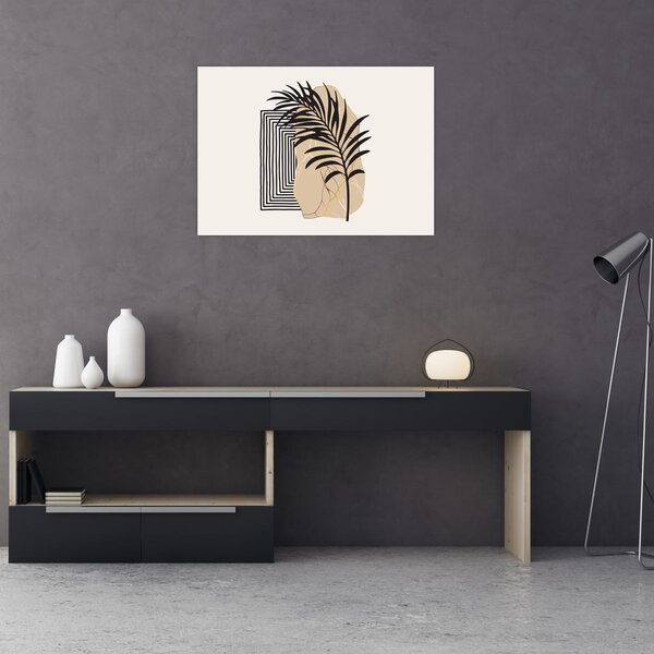 Kép - Absztrakció trópusi levelekkel N⁰3 (70x50 cm)