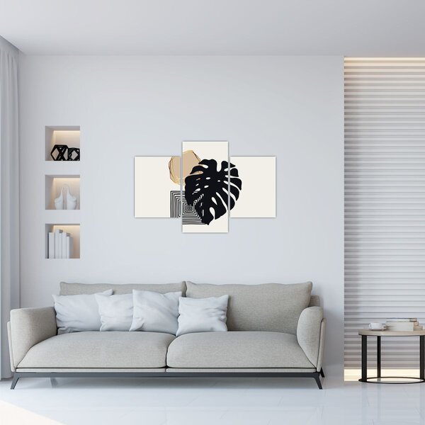 Kép - Absztrakció trópusi levelekkel N⁰2 (90x60 cm)