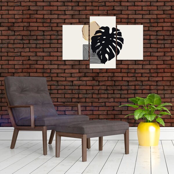 Kép - Absztrakció trópusi levelekkel N⁰2 (90x60 cm)