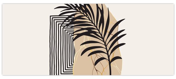 Kép - Absztrakció trópusi levelekkel N⁰3 (120x50 cm)