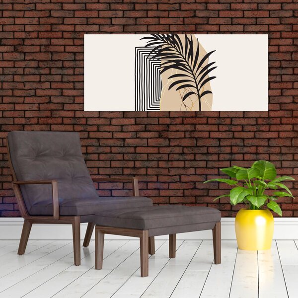 Kép - Absztrakció trópusi levelekkel N⁰3 (120x50 cm)