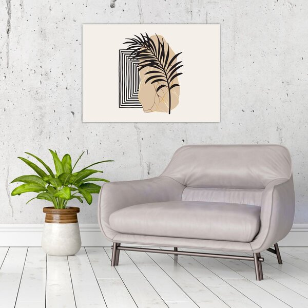 Kép - Absztrakció trópusi levelekkel N⁰3 (70x50 cm)