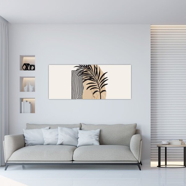 Kép - Absztrakció trópusi levelekkel N⁰3 (120x50 cm)