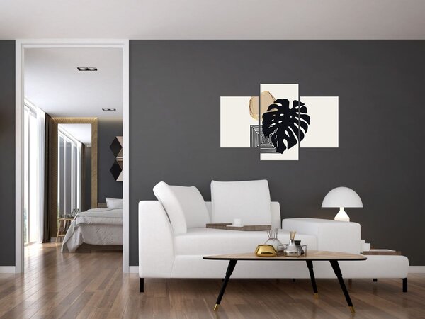 Kép - Absztrakció trópusi levelekkel N⁰2 (90x60 cm)