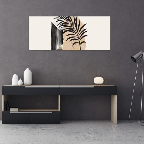 Kép - Absztrakció trópusi levelekkel N⁰3 (120x50 cm)