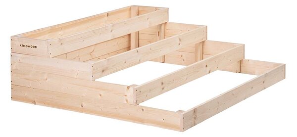 ATMOWOOD 4-emeletes fa virágágyás 120 x 120 x 40 cm