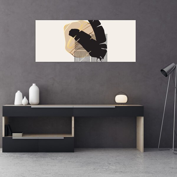 Kép - Absztrakció trópusi levelekkel N⁰4 (120x50 cm)