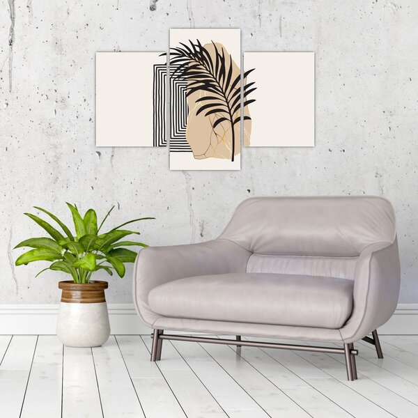 Kép - Absztrakció trópusi levelekkel N⁰3 (90x60 cm)