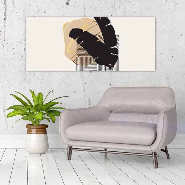 Kép - Absztrakció trópusi levelekkel N⁰4 (120x50 cm)