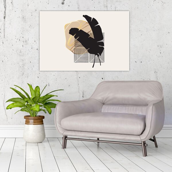 Kép - Absztrakció trópusi levelekkel N⁰4 (90x60 cm)