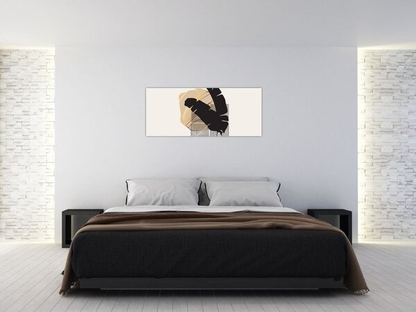 Kép - Absztrakció trópusi levelekkel N⁰4 (120x50 cm)