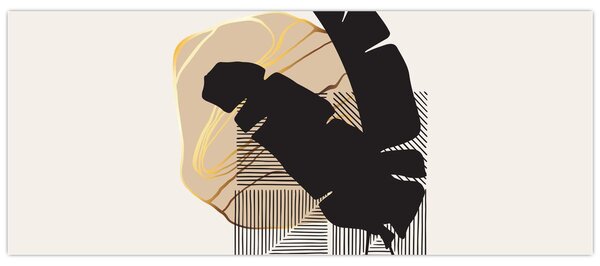 Kép - Absztrakció trópusi levelekkel N⁰4 (120x50 cm)