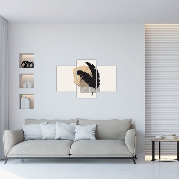 Kép - Absztrakció trópusi levelekkel N⁰4 (90x60 cm)