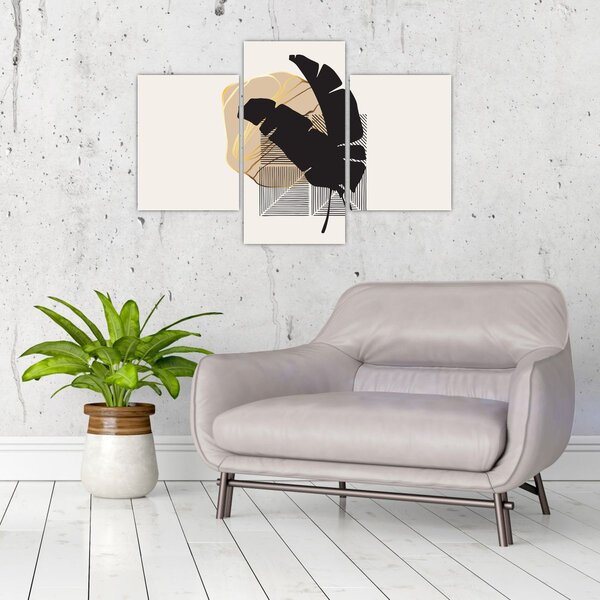 Kép - Absztrakció trópusi levelekkel N⁰4 (90x60 cm)