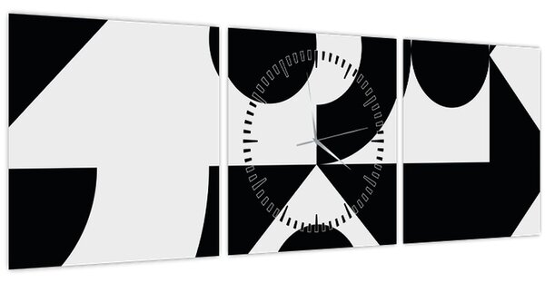 Kép - Geometriai absztrakció N⁰1 (órával) (90x30 cm)