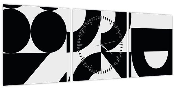 Kép - Geometriai absztrakció N⁰2 (órával) (90x30 cm)
