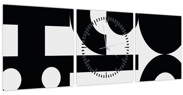Kép - Geometriai absztrakció N⁰3 (órával) (90x30 cm)