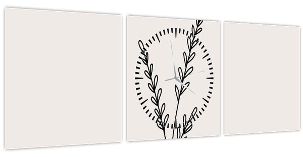 Kép - rét virág N⁰2 (órával) (90x30 cm)