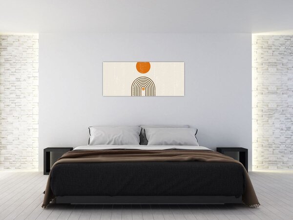 Kép - Barna ívek (120x50 cm)