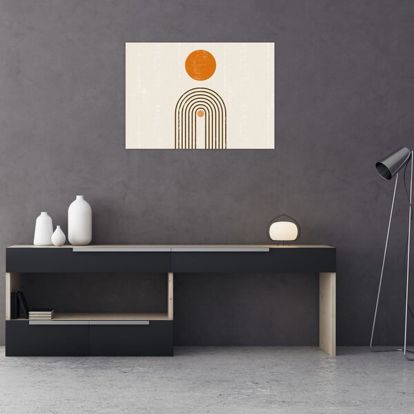 Kép - Barna ívek (70x50 cm)