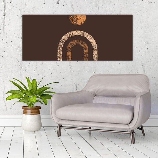 Kép - Narancssárga ívek N⁰1 (120x50 cm)