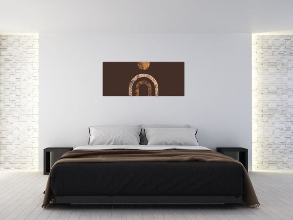 Kép - Narancssárga ívek N⁰1 (120x50 cm)