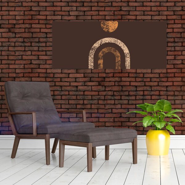 Kép - Narancssárga ívek N⁰1 (120x50 cm)
