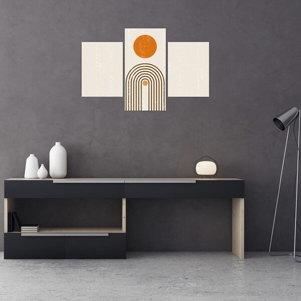 Kép - Barna ívek (90x60 cm)