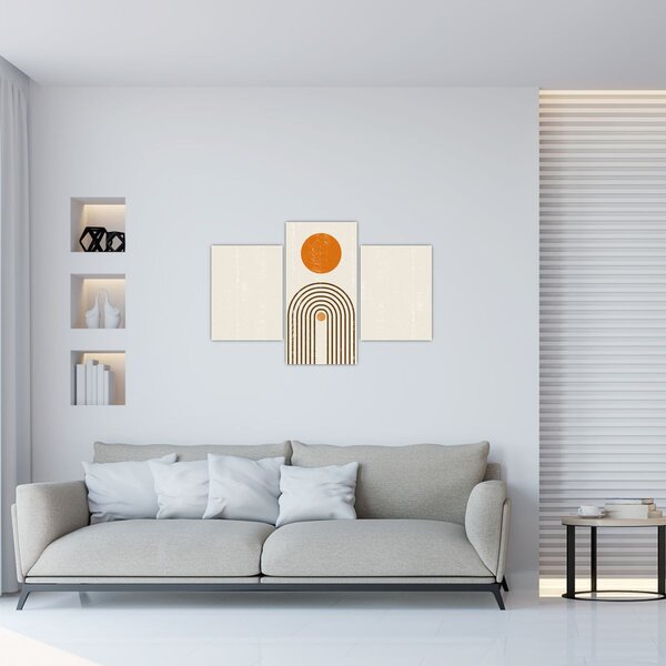 Kép - Barna ívek (90x60 cm)