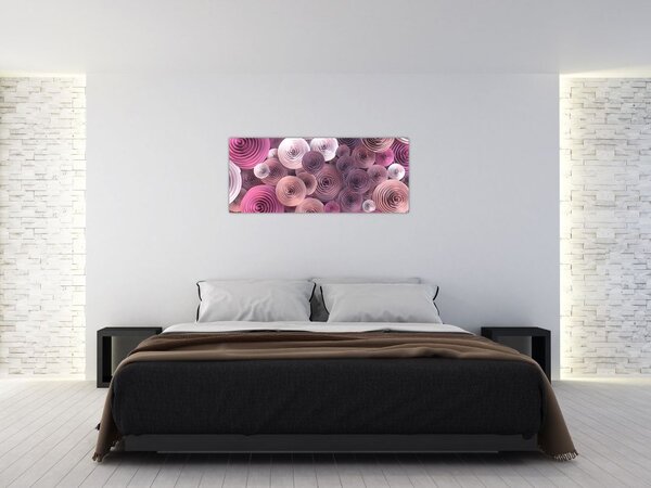 Absztrakt kép Rózsa virága (120x50 cm)