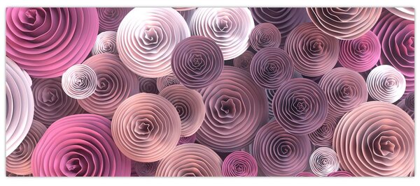 Absztrakt kép Rózsa virága (120x50 cm)