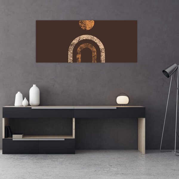 Kép - Narancssárga ívek N⁰1 (120x50 cm)
