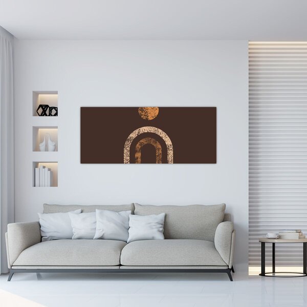 Kép - Narancssárga ívek N⁰1 (120x50 cm)