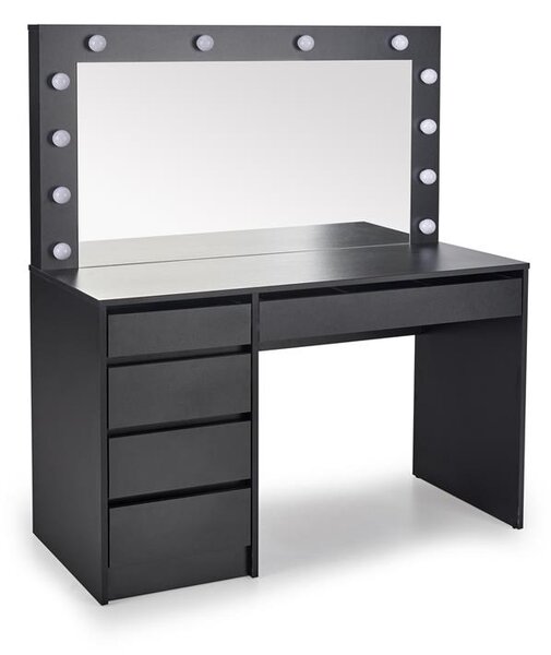 Fésülkődőasztal Hektor XL (fekete) (tükörrel)