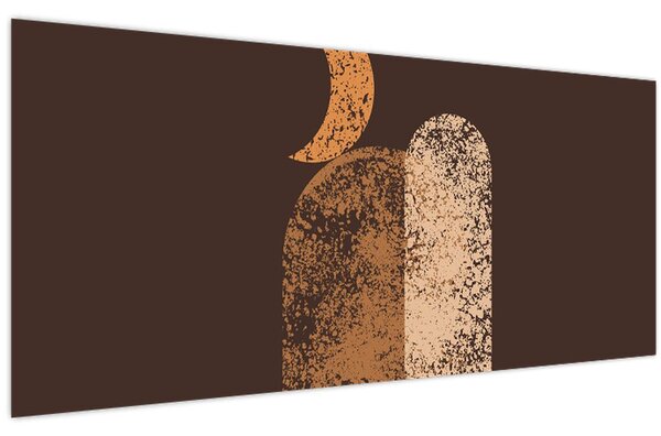 Kép - Narancssárga ívek N⁰2 (120x50 cm)